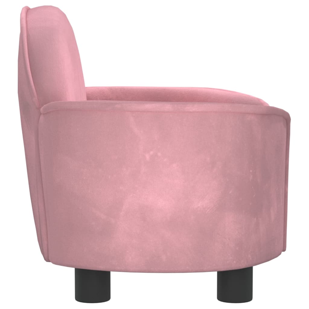 Hundebett Rosa 66x40x45 cm Samt - Perferre Premium Pet