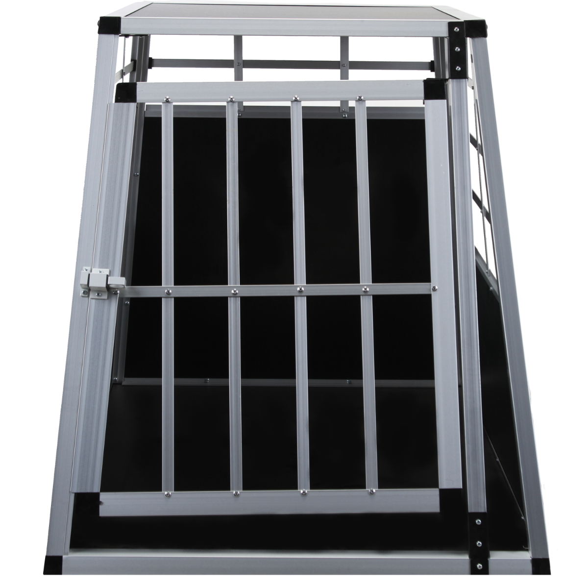 Autokäfig Hundetransportbox Aluminium MDF Leichtgrau 69x54x50 CM - Perferre Premium Pet