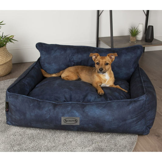 Scruffs & Tramps Hundebett Kensington Größe M 60x50 cm Marineblau