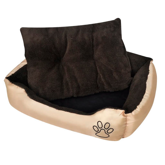 Warmes Hundebett mit Polsterkissen L 75 x 58 x 19 cm