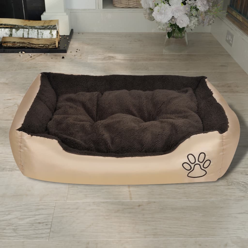 Hundebett Beige und Braun XXL 110 x 80 x 21 cm