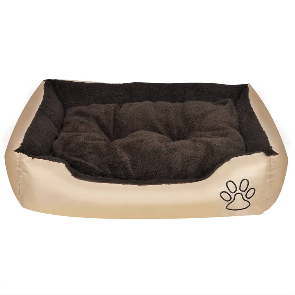 Hundebett Beige und Braun XXL 110 x 80 x 21 cm