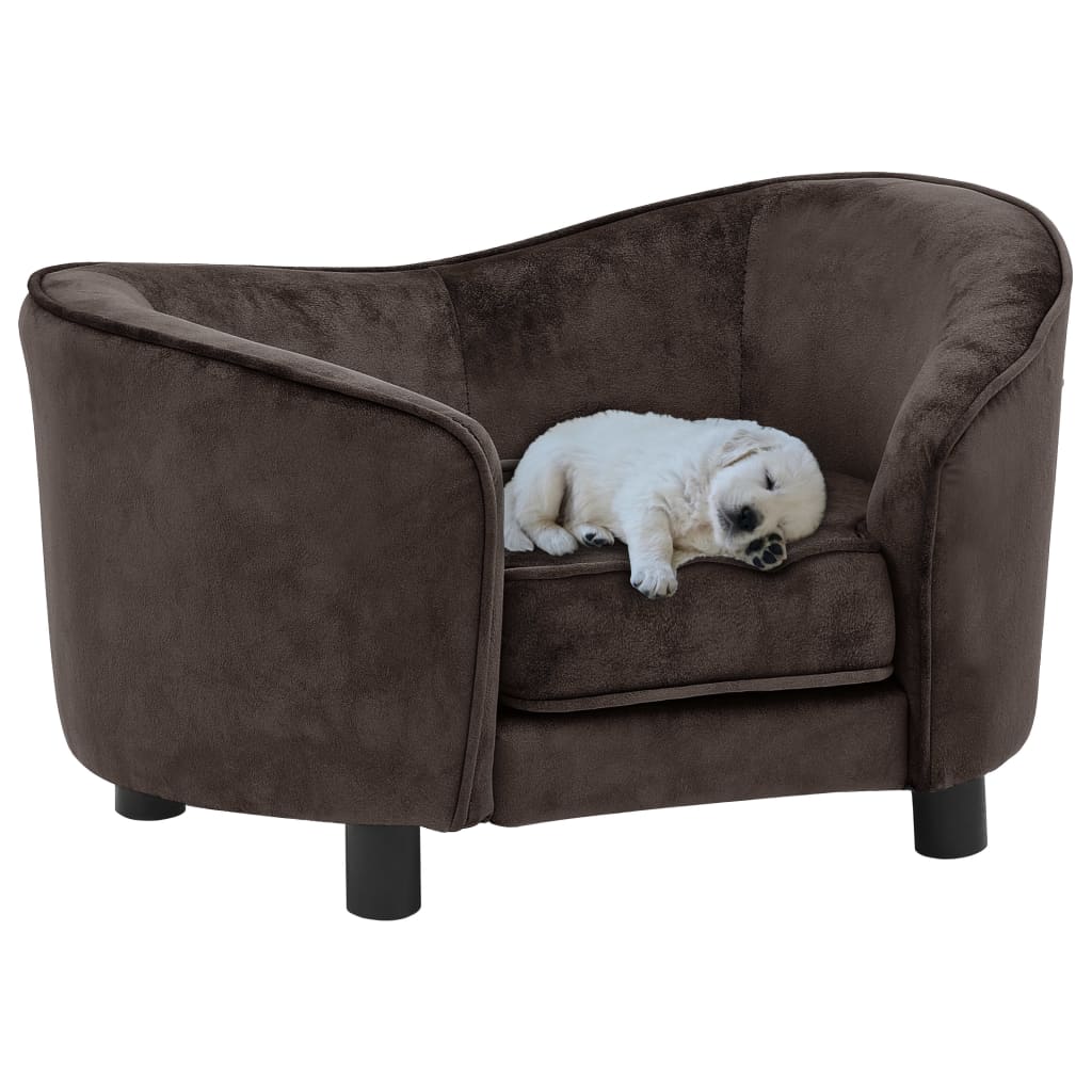 Hundesofa Braun 69x49x40 cm Plüsch