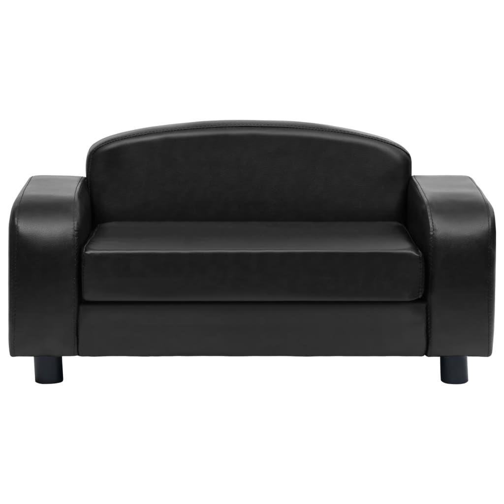 Hundesofa Schwarz 80x50x40 cm Kunstleder