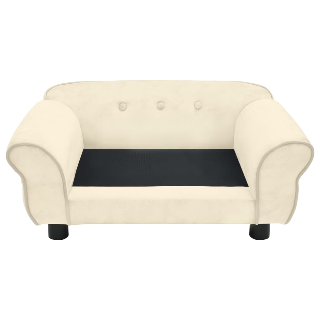 Hundesofa Creme 72x45x30 cm Plüsch