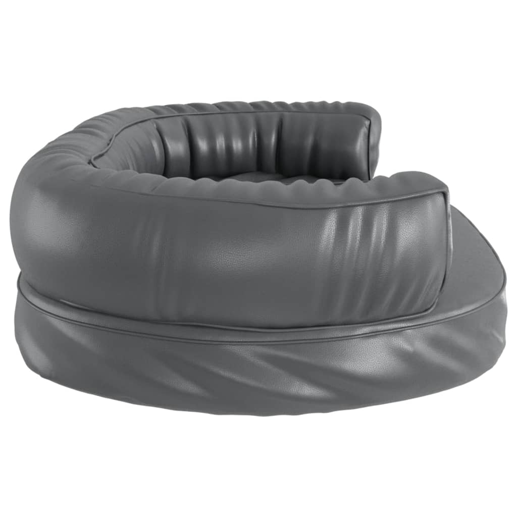 Hundebett Ergonomisch Schaumstoff Grau 88x65 cm Kunstleder