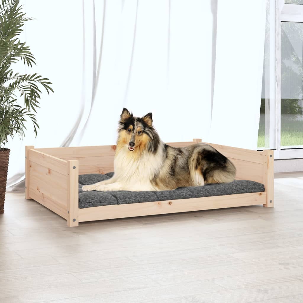 Hundebett 95,5x65,5x28 cm Massivholz Kiefer