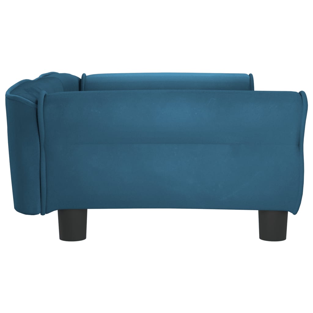 Hundebett Blau 95x55x30 cm Samt