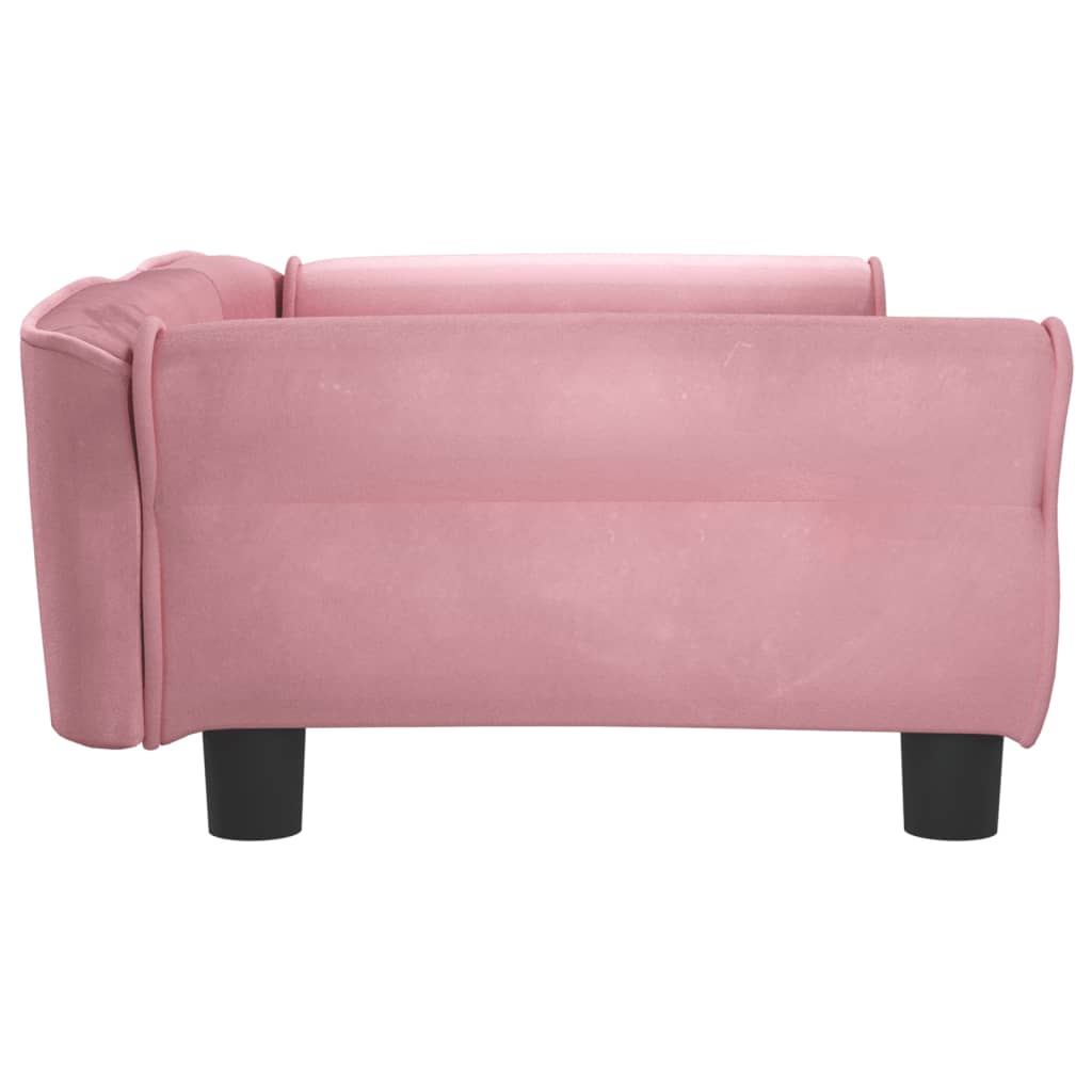 Hundebett Rosa 95x55x30 cm Samt