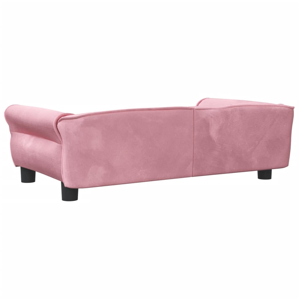 Hundebett Rosa 95x55x30 cm Samt