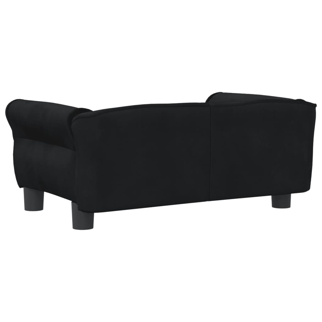 Hundebett Schwarz 70x45x30 cm Samt