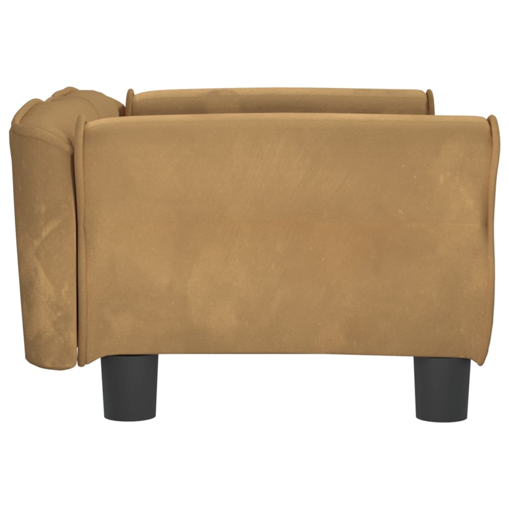 Hundebett Braun 70x45x30 cm Samt