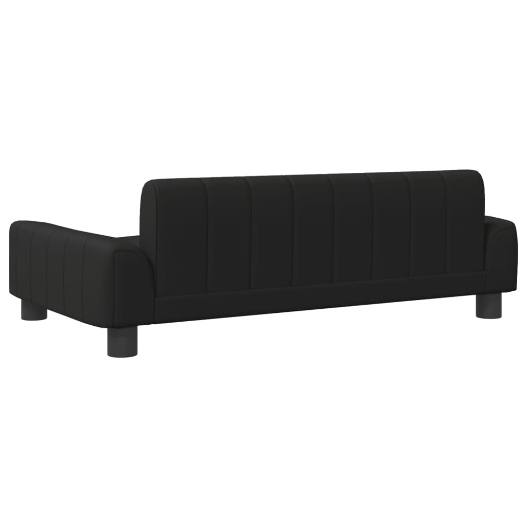 Hundebett Schwarz 90x53x30 cm Kunstleder