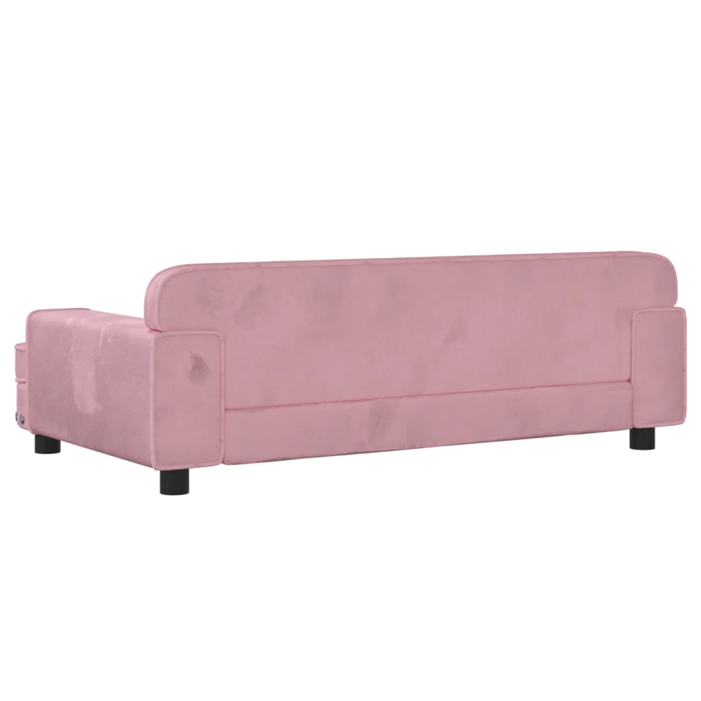 Hundebett Rosa 90x53x30 cm Samt