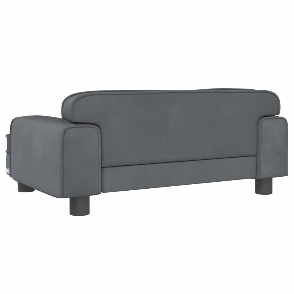 Hundebett Dunkelgrau 70x45x30 cm Samt