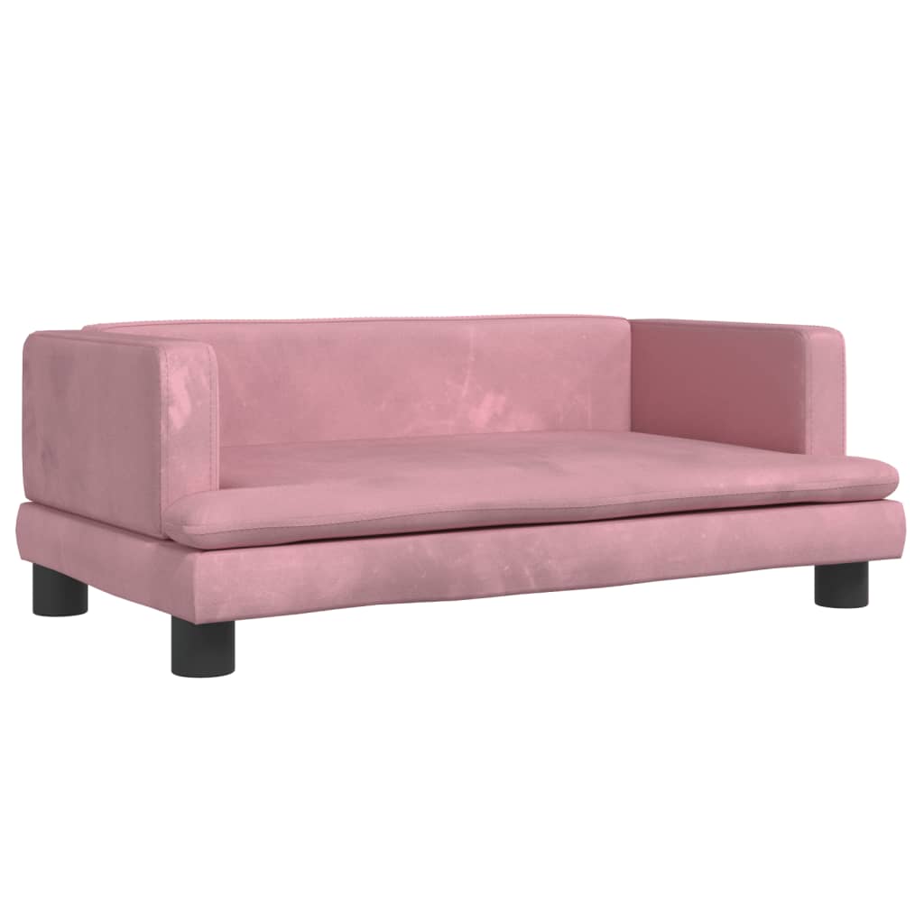 Hundebett Rosa 80x45x30 cm Samt