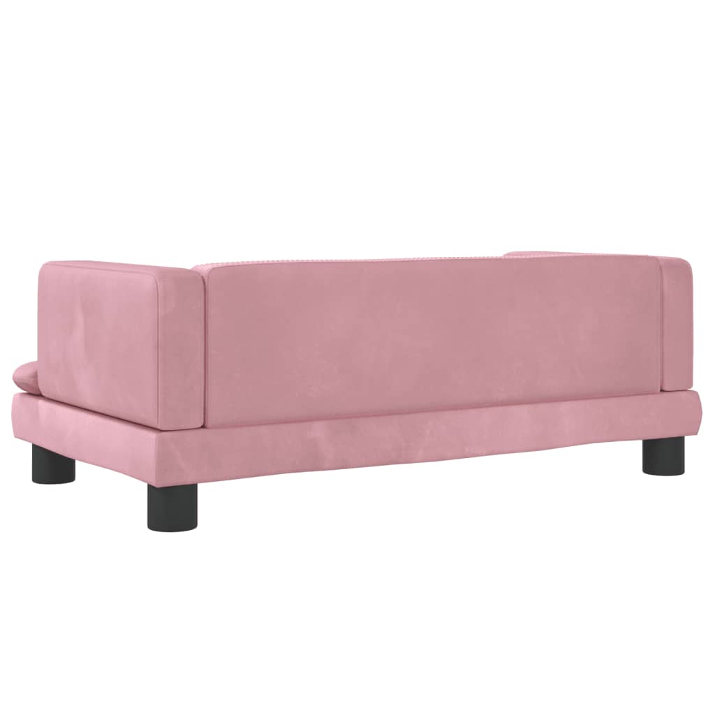 Hundebett Rosa 80x45x30 cm Samt