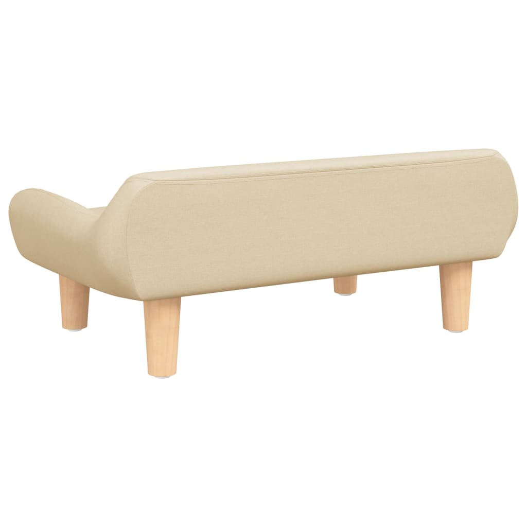 Hundebett Creme 70x40x24 cm Stoff