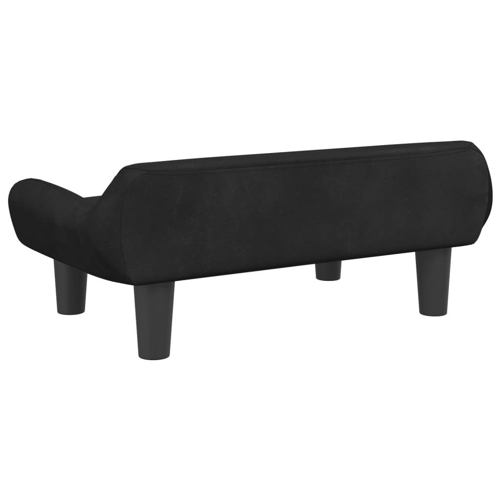 Hundebett Schwarz 70x40x24 cm Samt