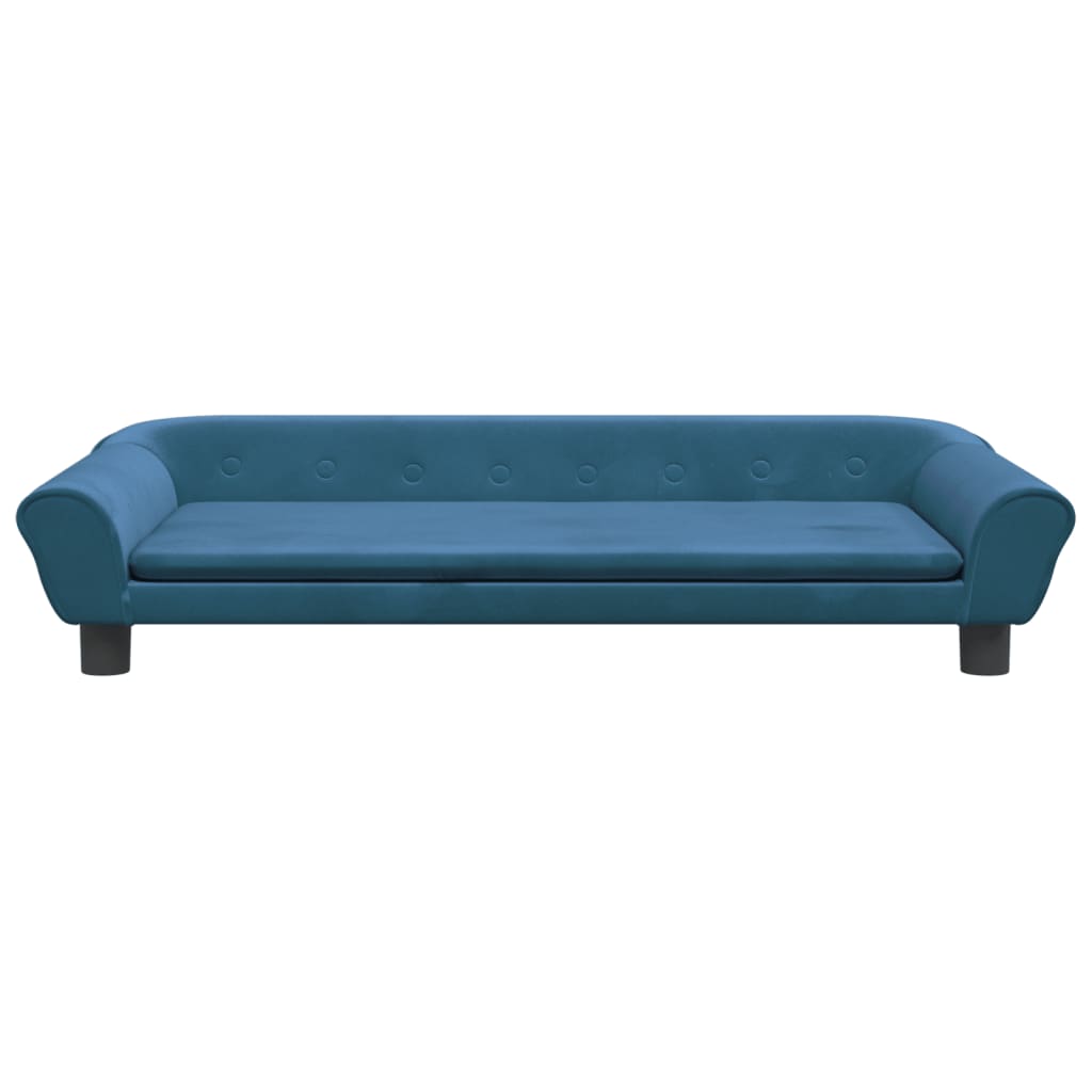 Hundebett Blau 100x50x21 cm Samt