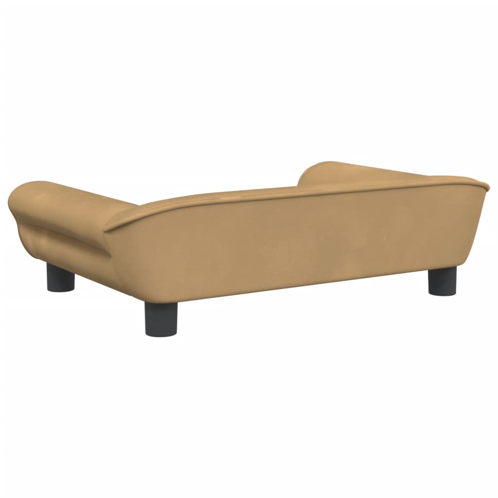 Hundebett Braun 70x48x22 cm Samt