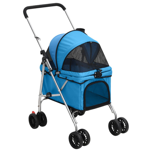 Hundewagen Faltbar Blau 76x50x100 cm Oxford-Gewebe