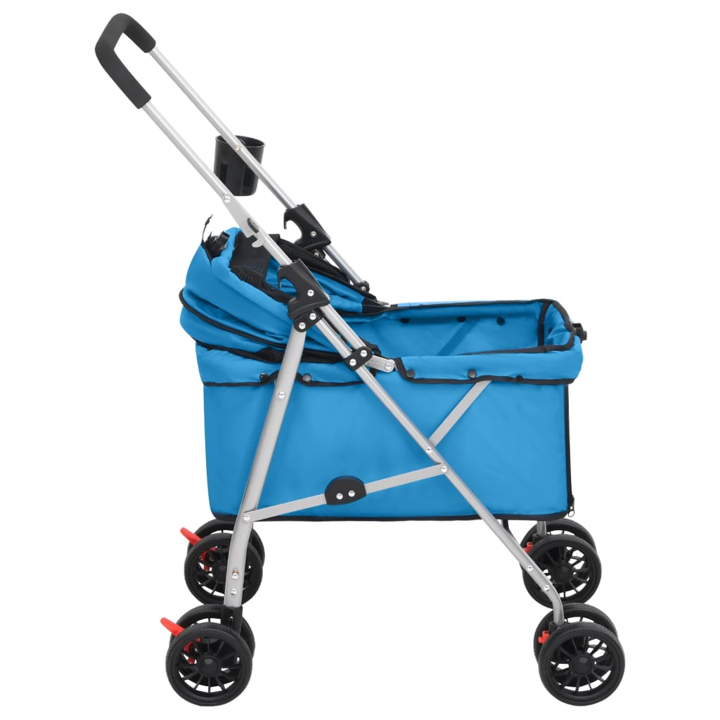 Hundewagen Faltbar Blau 76x50x100 cm Oxford-Gewebe